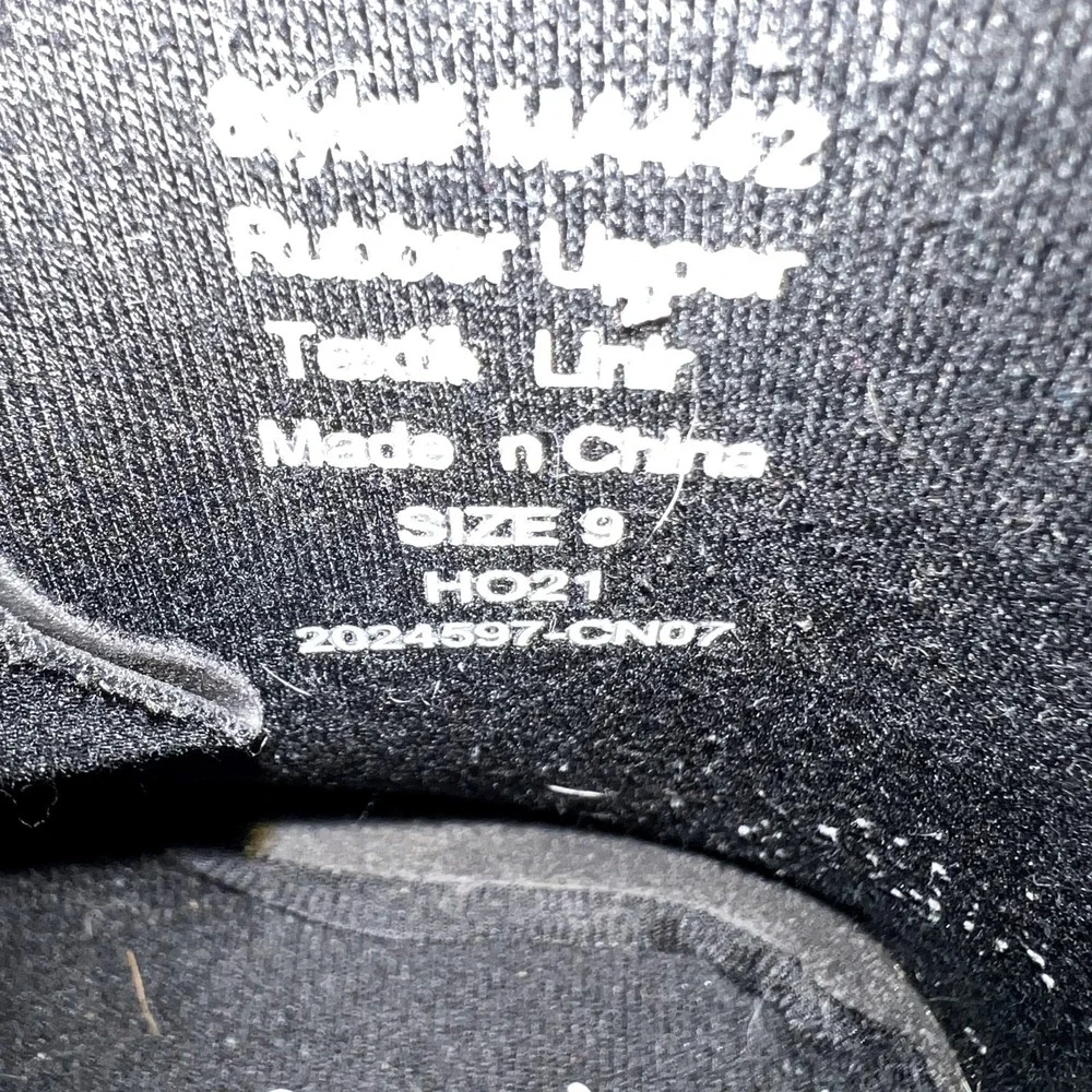 Madewell Rain Boots Women's 9 Lace Up Lugsole Black Rubber